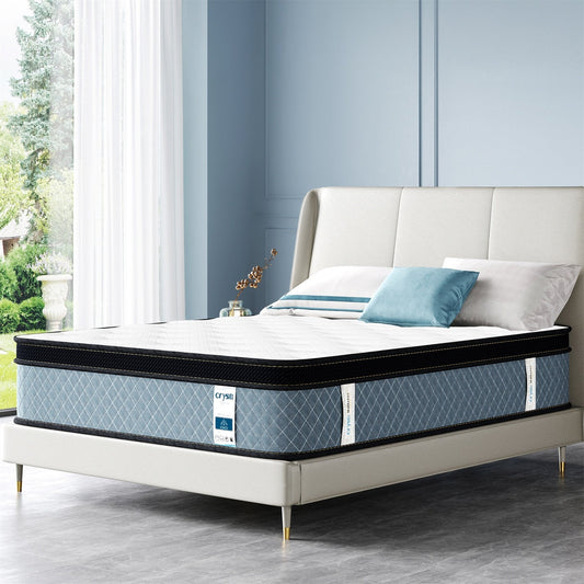 8 matelas hybrides en mousse à mémoire de forme refroidissante moyenne dans une boîte