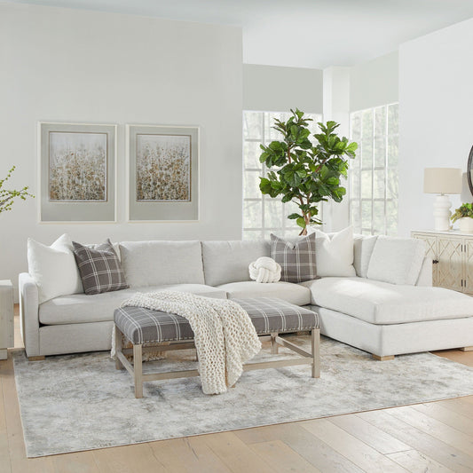 Canapé modulaire Clara 2 places avec accoudoirs fins à gauche