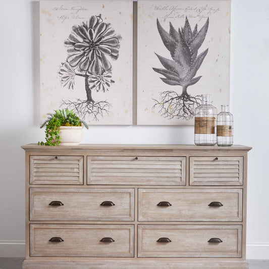 Commode multimédia Eden à 7 tiroirs