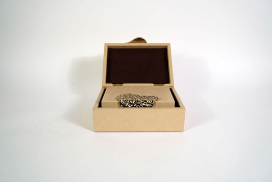 Coffret décoratif Kensington – Similicuir avec détails tissés, lot de 2