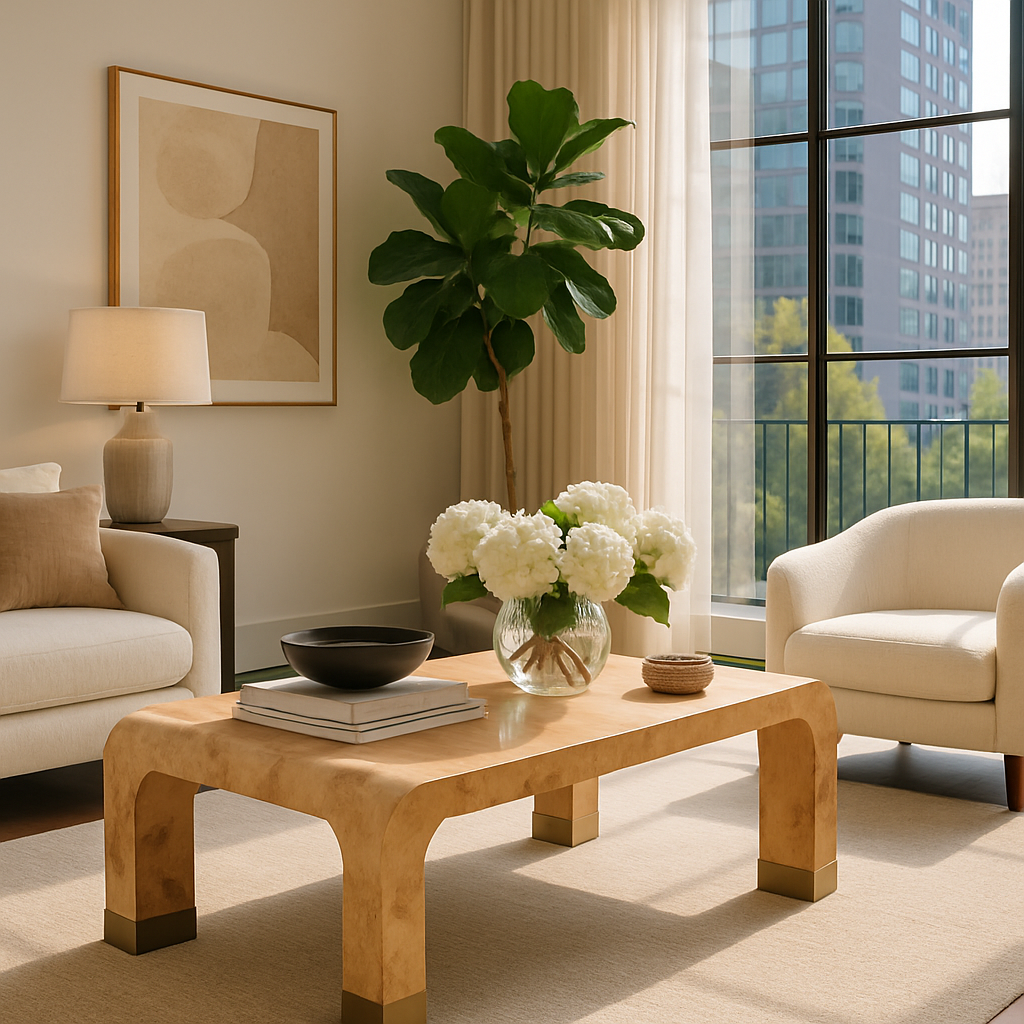 Table basse Marvin – Placage de bois de ronce, 60