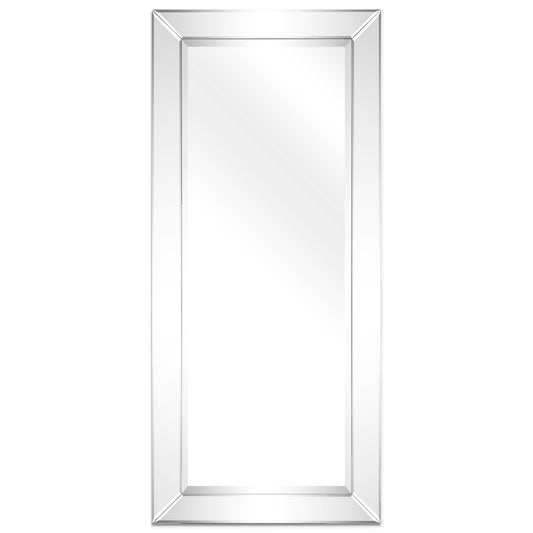 Miroir mural rectangulaire biseauté transparent HD pour salle de bain, coiffeuse et chambre à coucher, 3 tailles