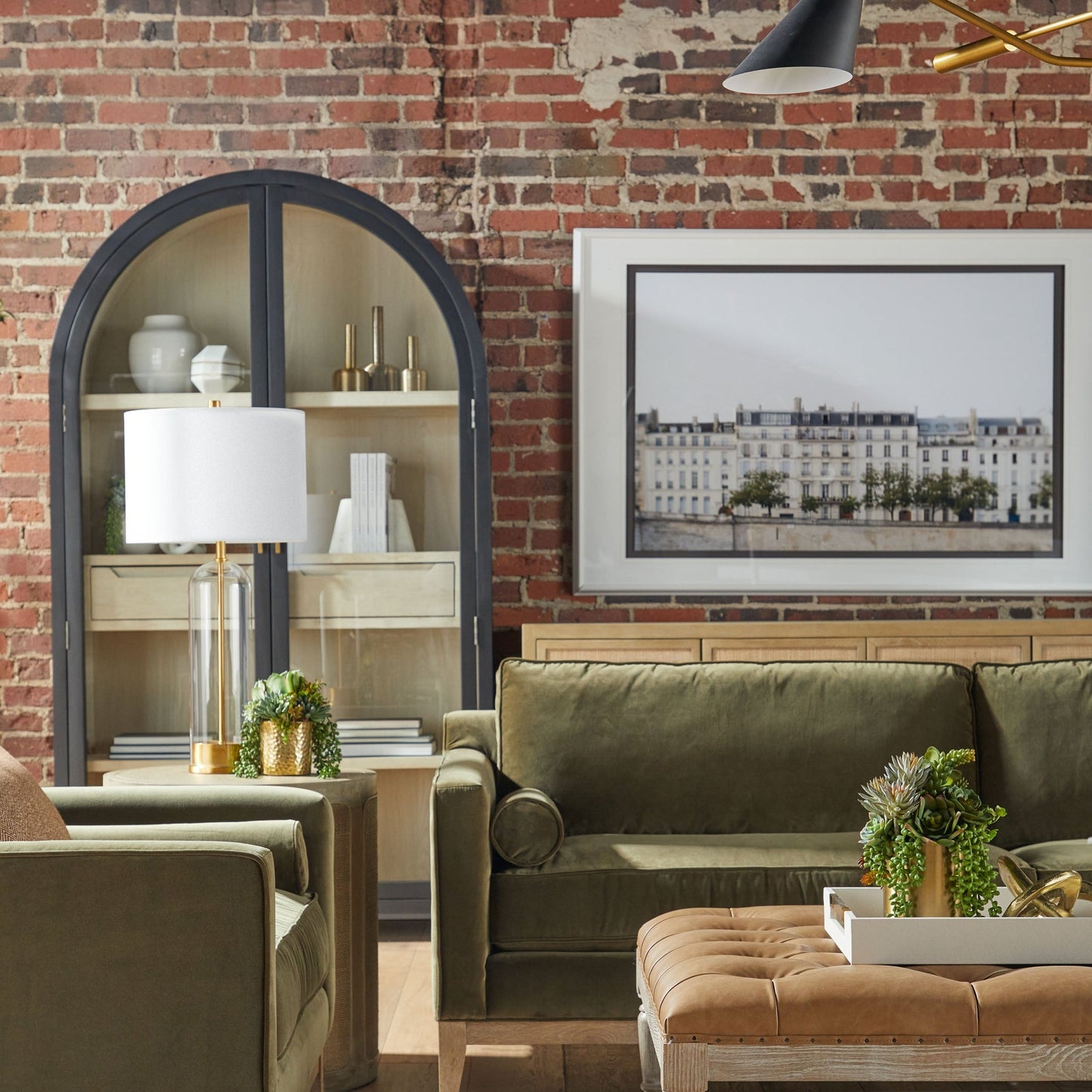 Table basse capitonnée et rembourrée Townsend