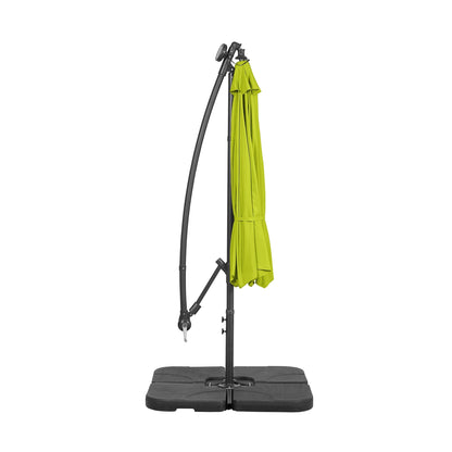 Parasol de terrasse éclairé à énergie solaire de 3 m avec pied