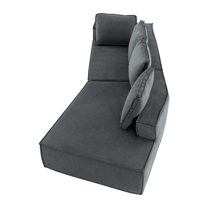 Canapé-lit d'intérieur moderne et élégant, 125 cm, aux lignes épurées, pour salon, beige