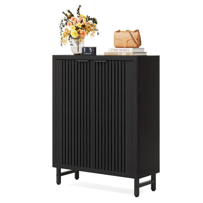 Meuble de rangement à chaussures 24 paires avec porte pour entrée et salon