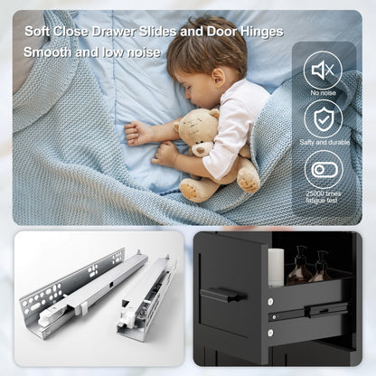 Ensemble de meuble-lavabo Wavy Line 30/36/48 avec lavabo et robinet