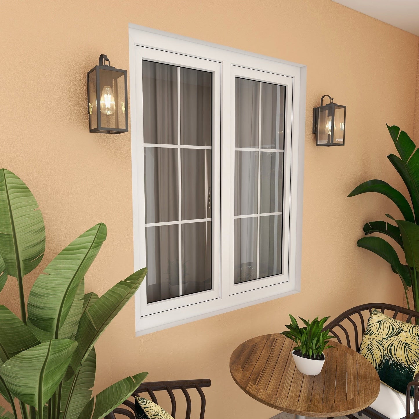 Applique murale d'extérieur noire mate, lot de 4, 1 lumière (5 x 6,7 x 13,78 cm)