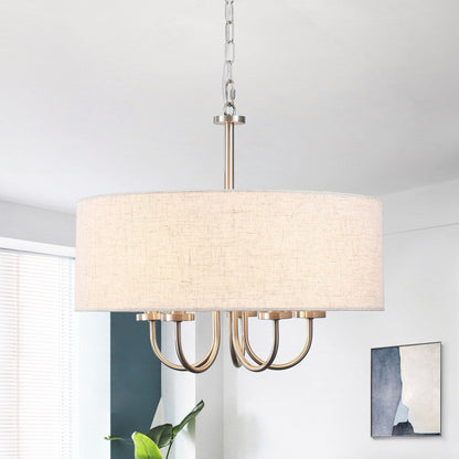 Plafonnier semi-encastré moderne à 5 lampes pour salle à manger, chambre à coucher, salon - N/A