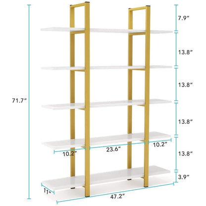 Bibliothèque à 5 niveaux, style industriel vintage