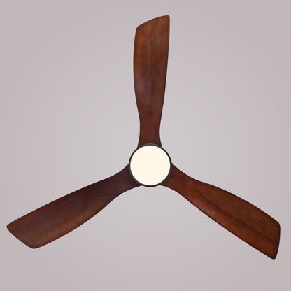 Ventilateur de plafond d'intérieur en bois Sofucor 52 avec télécommande et éclairage intégré en option