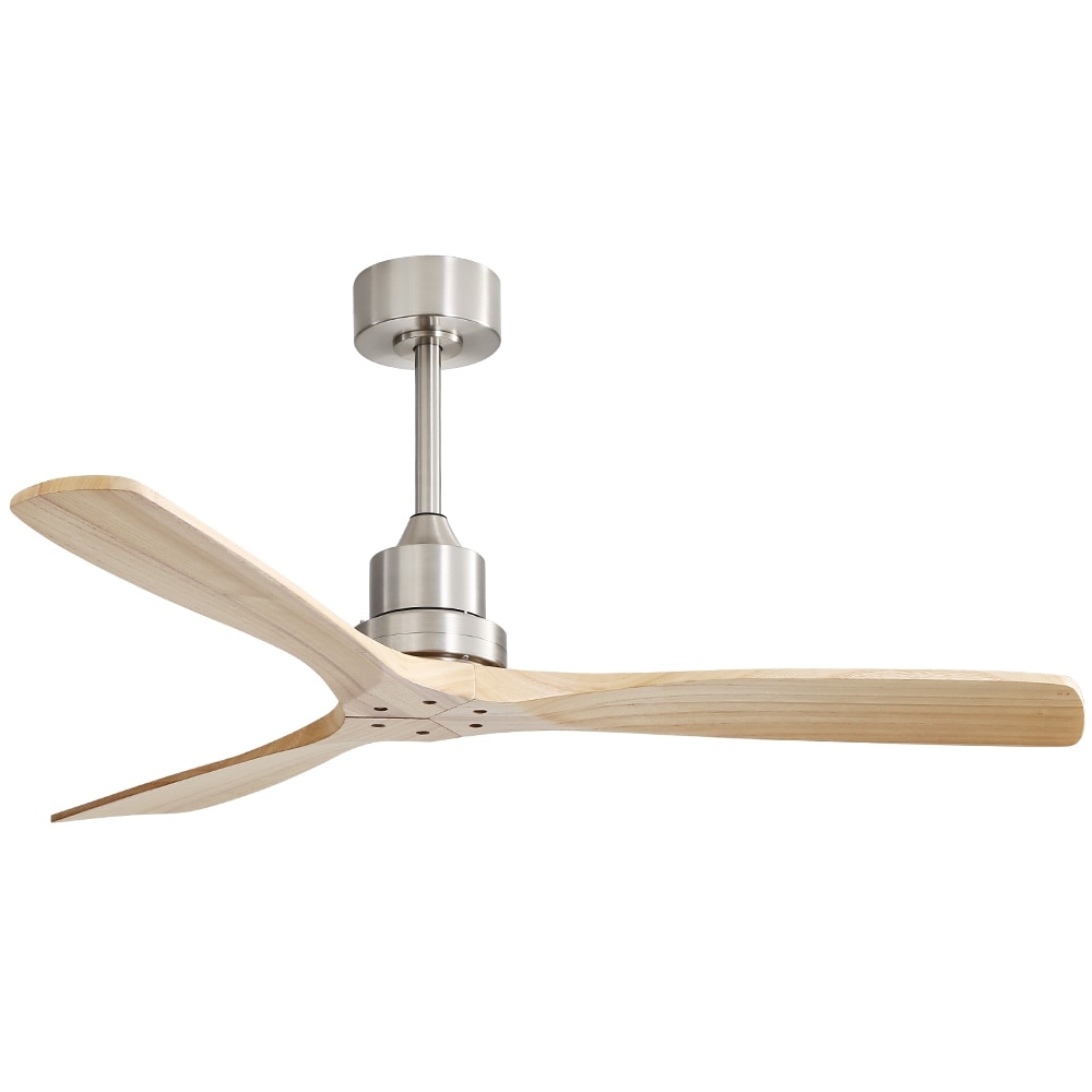 Ventilateur de plafond d'intérieur en bois Sofucor 52 avec télécommande et éclairage intégré en option