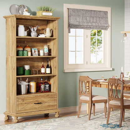 Bibliothèque à 6 étagères avec tiroir 71 pour salon