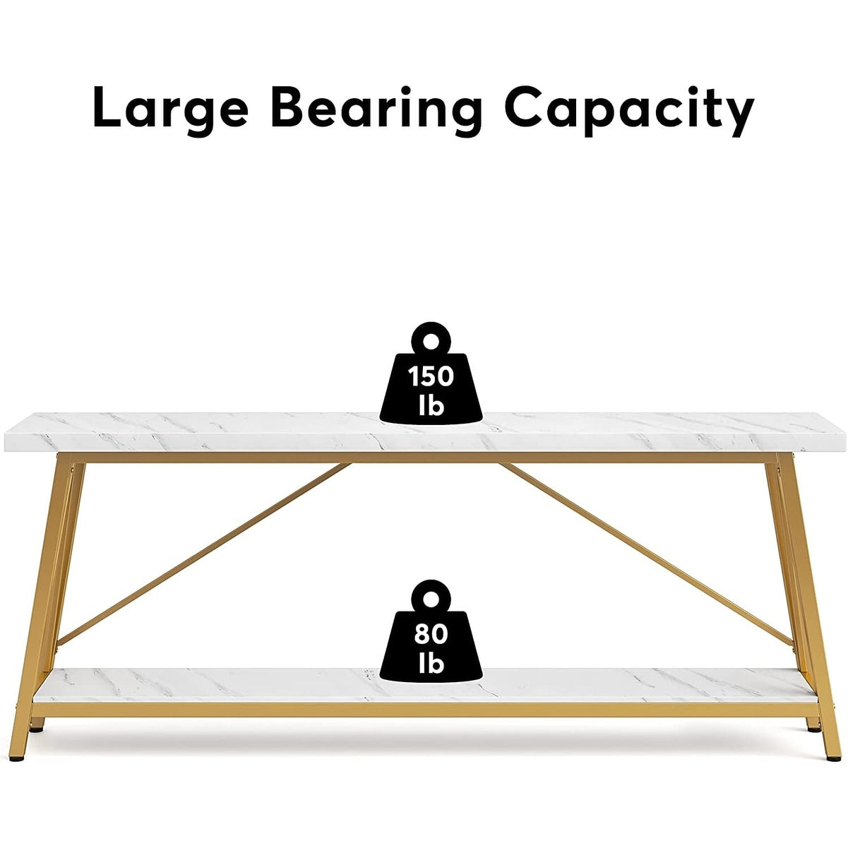 Table console d'entrée de style industriel extra-longue de 70,9 pouces