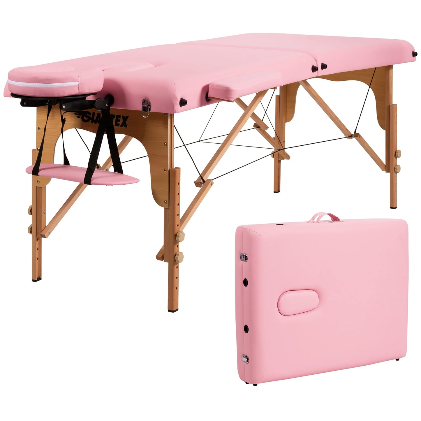 Table de massage portable 84''L réglable pour le visage, le spa et le tatouage avec transport