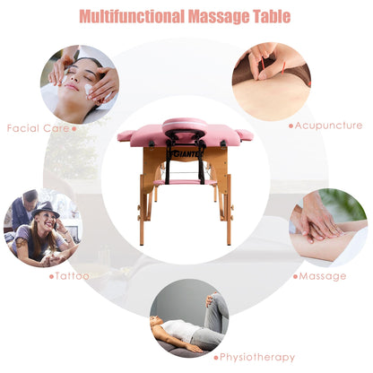 Table de massage portable 84''L réglable pour le visage, le spa et le tatouage avec transport