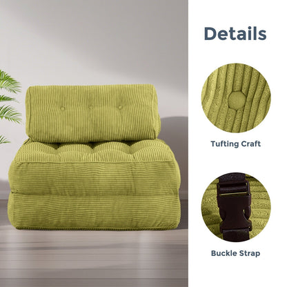 Canapé-lit pliant en velours côtelé 8 places, simple