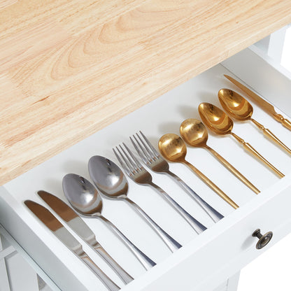 Chariot à roulettes pour îlot de cuisine à micro-ondes AVAWING 42