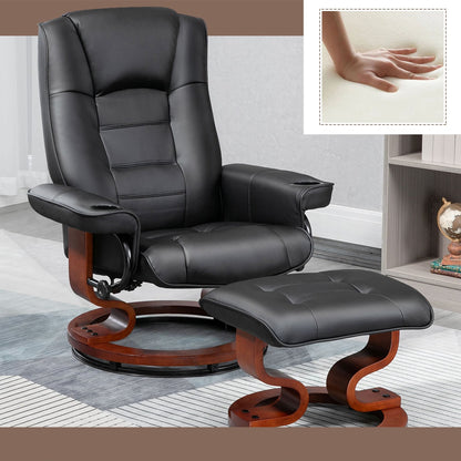 Fauteuil inclinable AVAWING avec ottoman pivotant