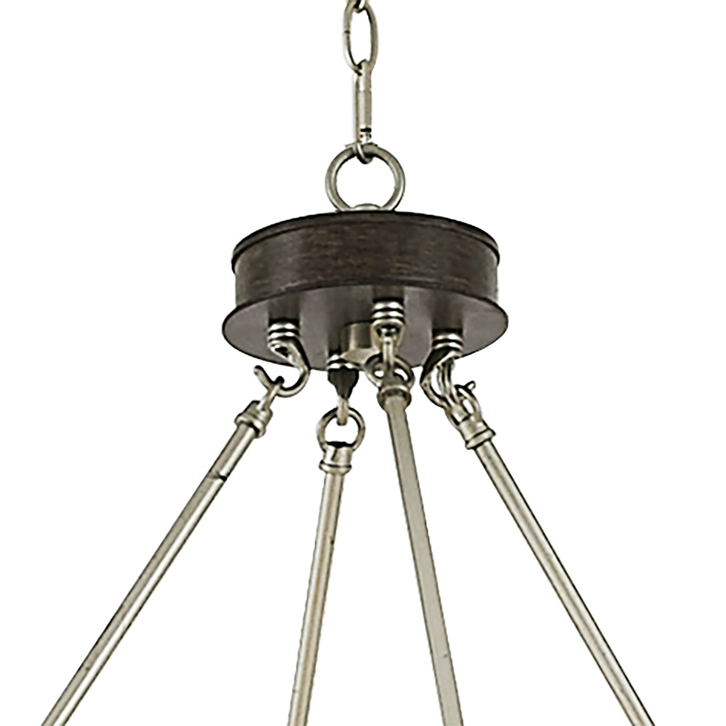 Lustre Acroma Farmhouse à 12 lumières, 40 po, en forme de roue de chariot, certifié UL - 40 po P x 138 po H