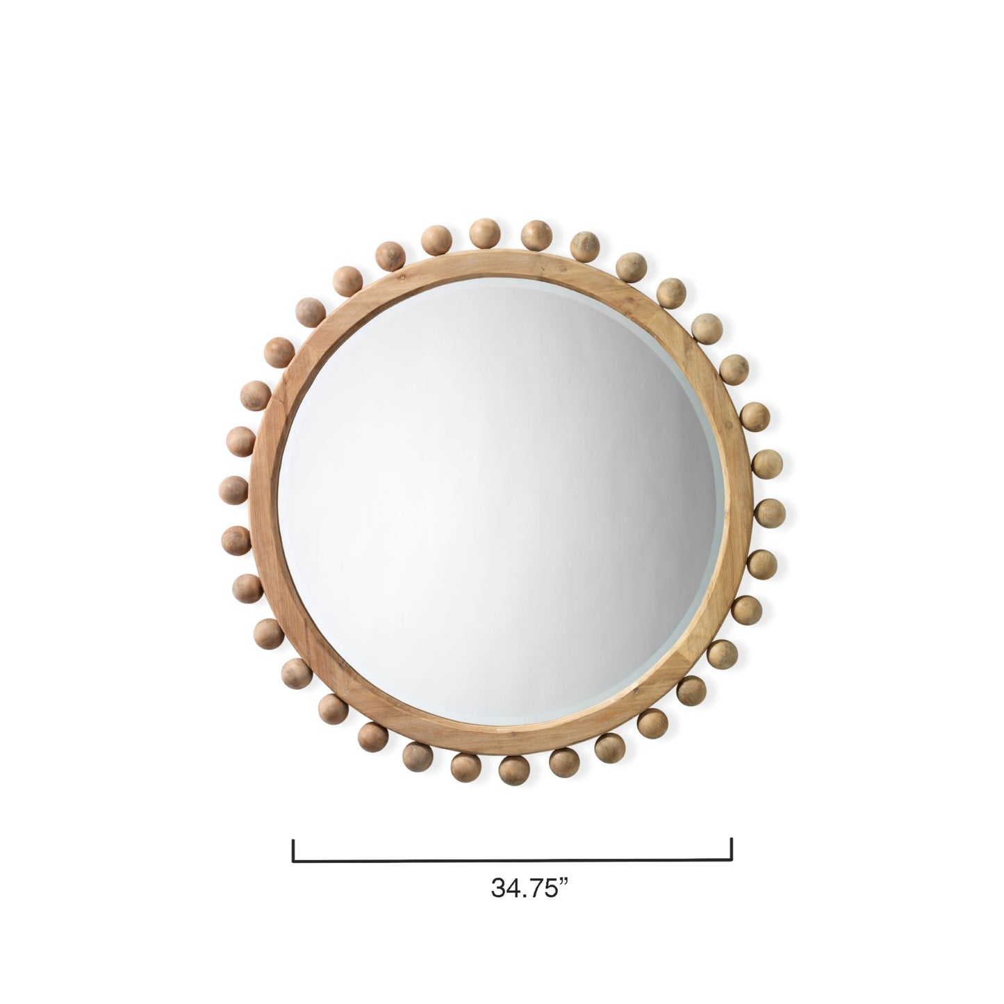 Miroir rond en bois Alden Décor Orion, naturel