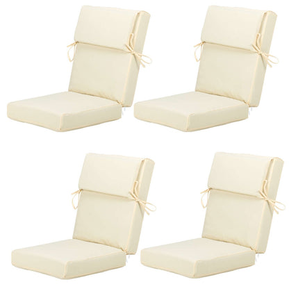 Lot de 4 coussins de chaise à dossier haut Aoodor Patio, 46 ​​x 21 x 4 pouces (coussins uniquement)