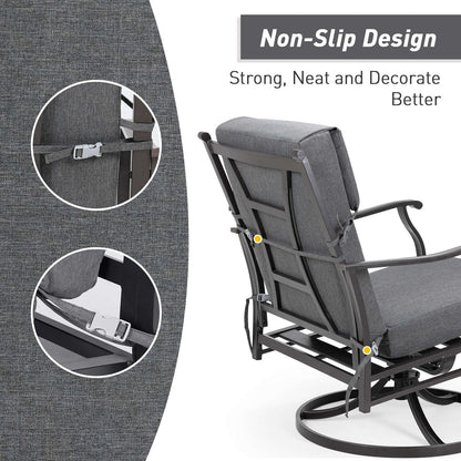 Lot de 4 coussins de chaise à dossier haut Aoodor Patio, 46 ​​x 21 x 4 pouces (coussins uniquement)