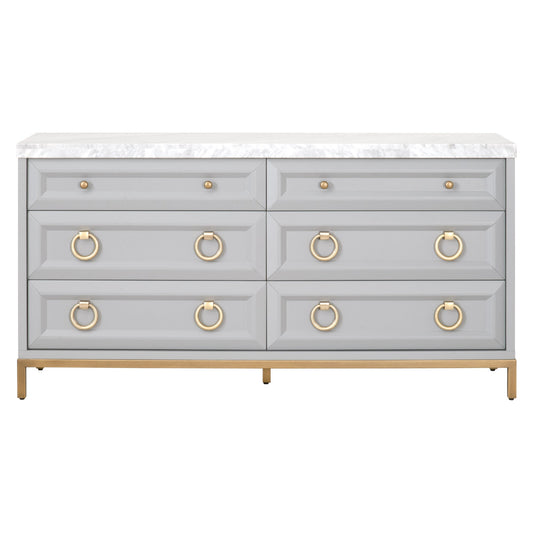 Commode double à 6 tiroirs Azure Carrera