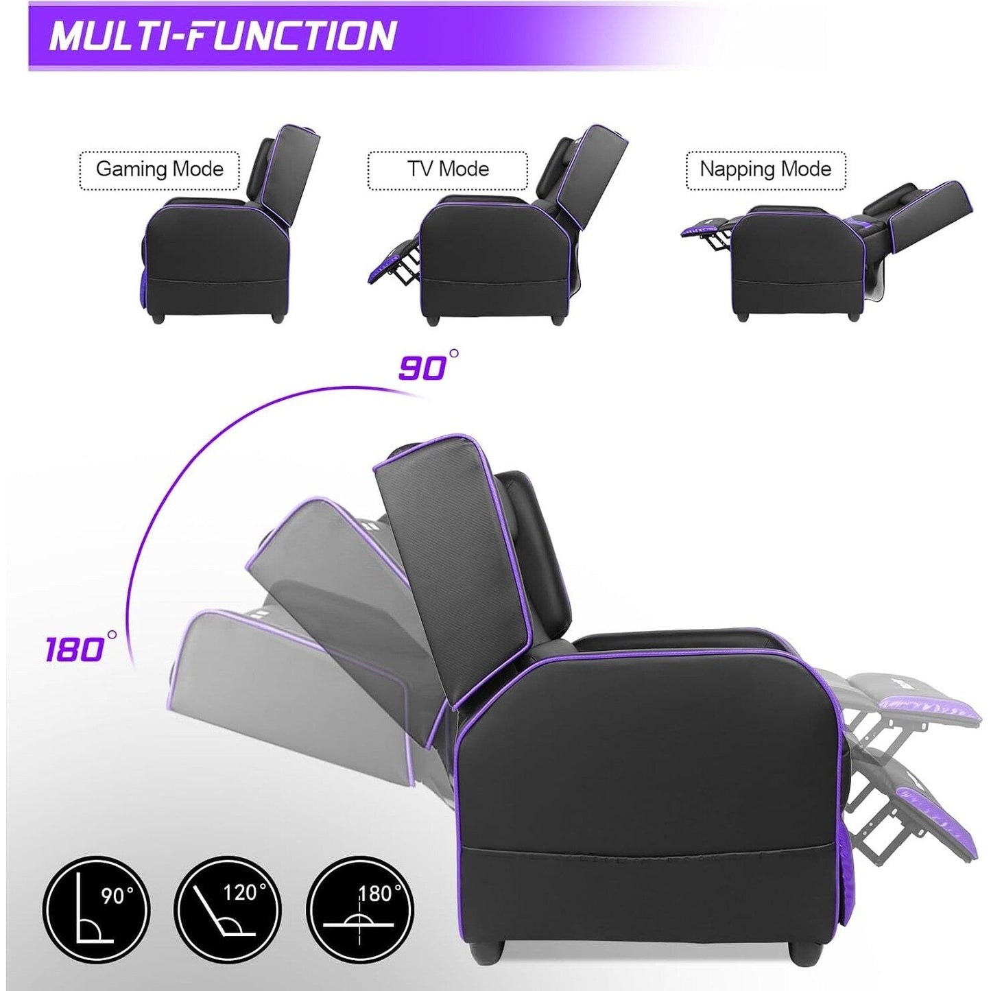 Canapé inclinable ergonomique en cuir PU BOSSIN pour salon
