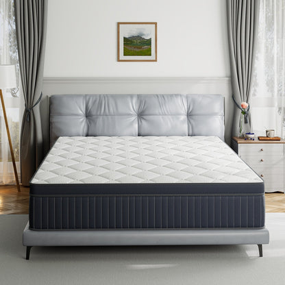 Matelas hybride SweDrea 12 po à plateau-coussin moyen en mousse viscoélastique et gel, certifié CertiPUR-US, SGS et OEKO-TEX.