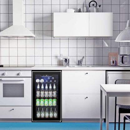 Réfrigérateur à boissons - Mini réfrigérateur 120 canettes avec porte vitrée