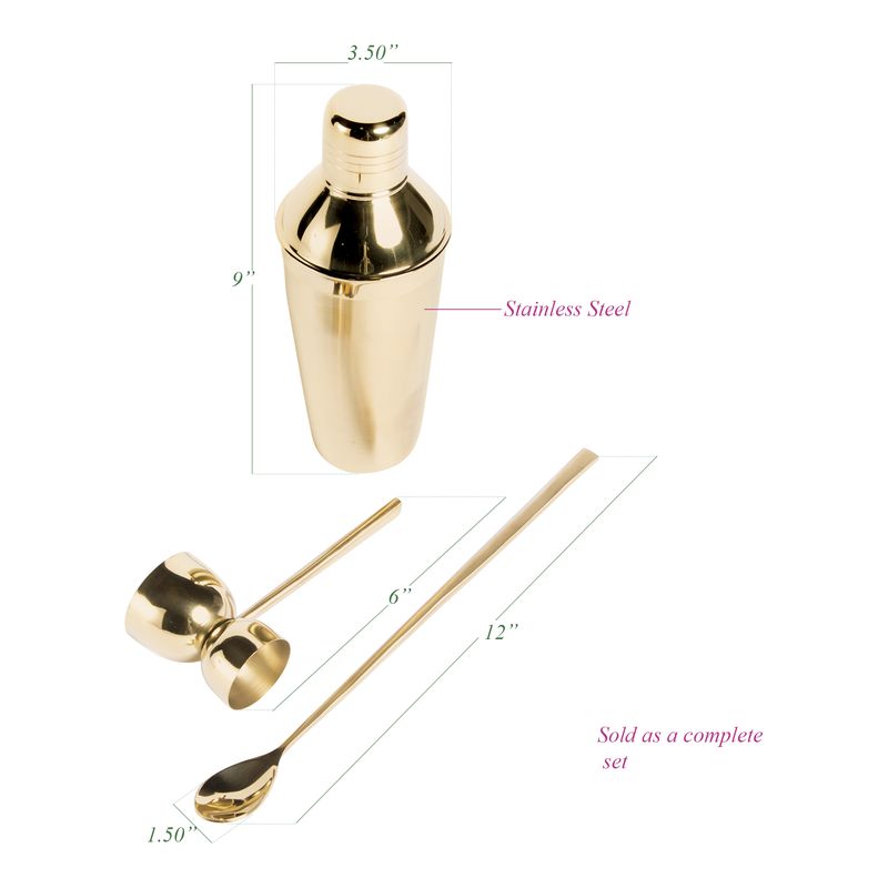 Ensemble d'outils Bond Bar – Or, 3 pièces