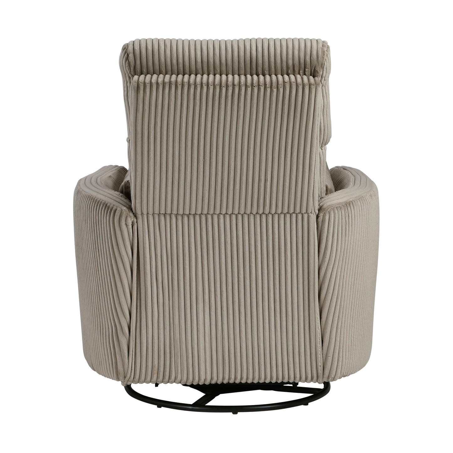 Fauteuil inclinable manuel pivotant en velours côtelé Braidy