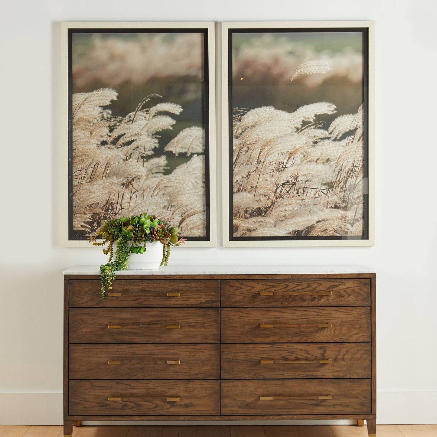 Commode double Cambria à 8 tiroirs