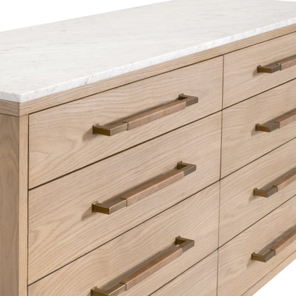 Commode double Cambria à 8 tiroirs