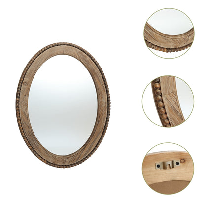 Miroir mural ovale de 81 cm avec cadre en bois Cameo, miroir mural de salle de bain - 31,89 H x 24 L x 1,26 P