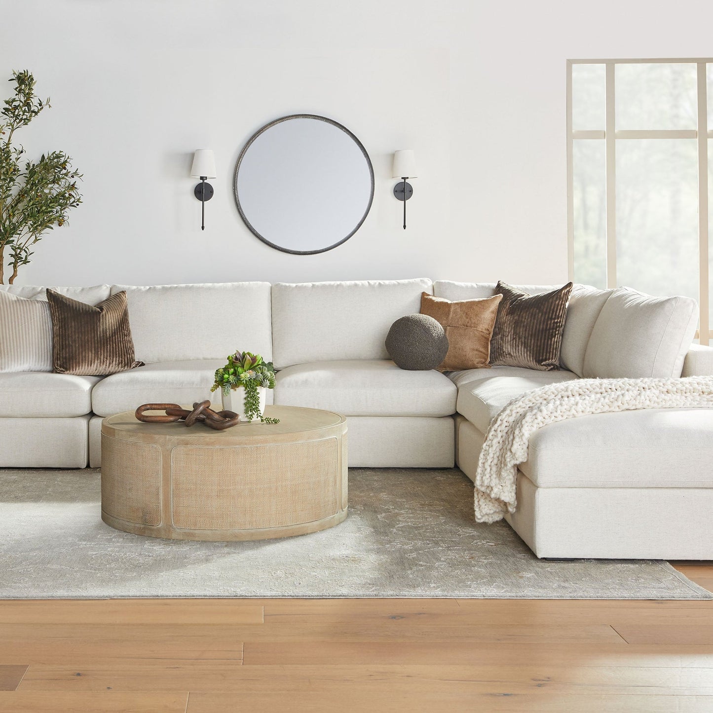 Table basse en rotin