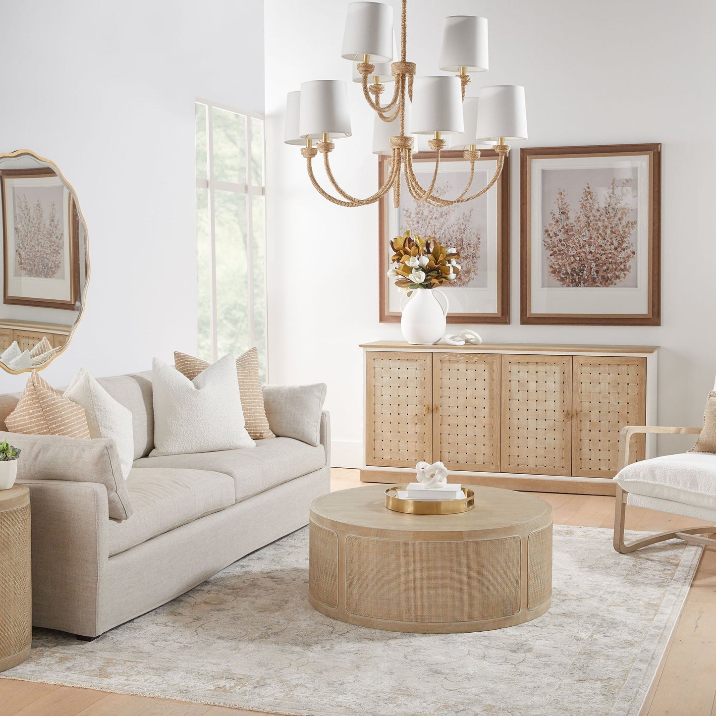 Table basse en rotin