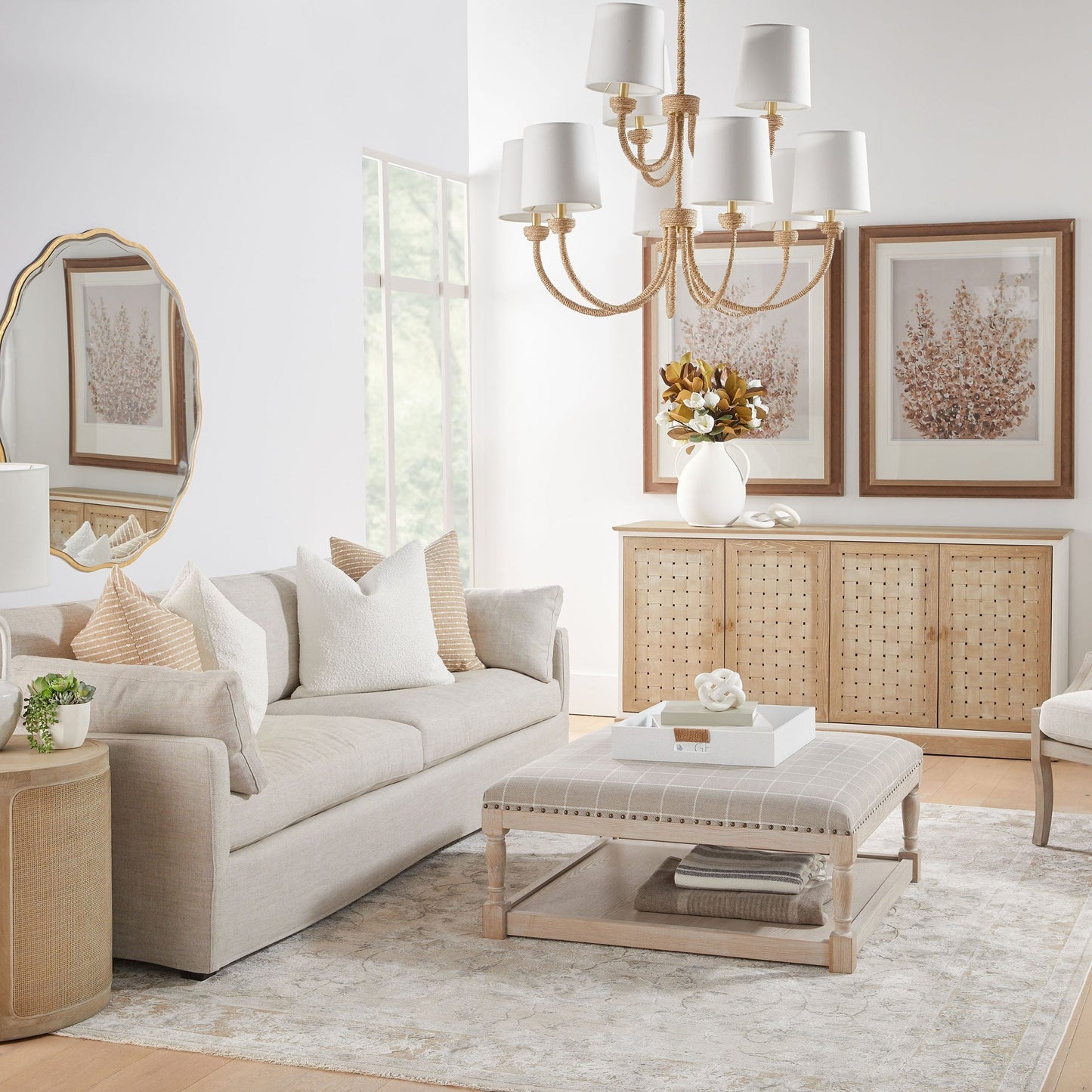 Table d'appoint en rotin