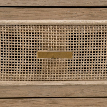 Meuble multimédia en rotin