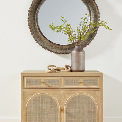 Meuble multimédia en rotin