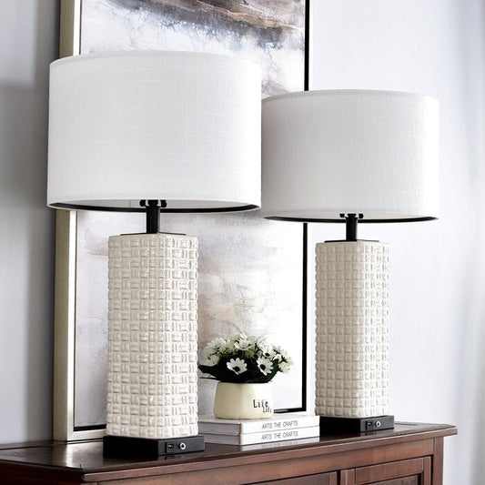 Ensemble de lampes de table USB en céramique