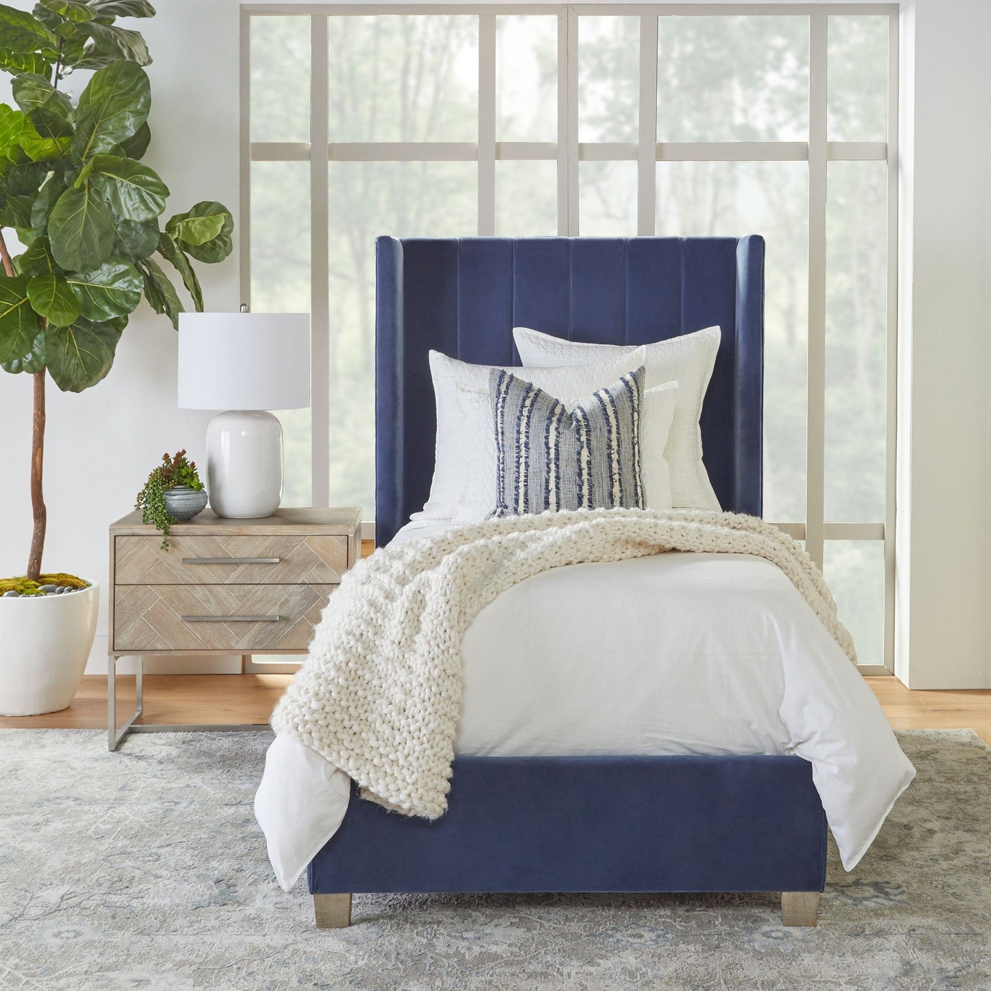 Lit simple Chandler - Bleu denim