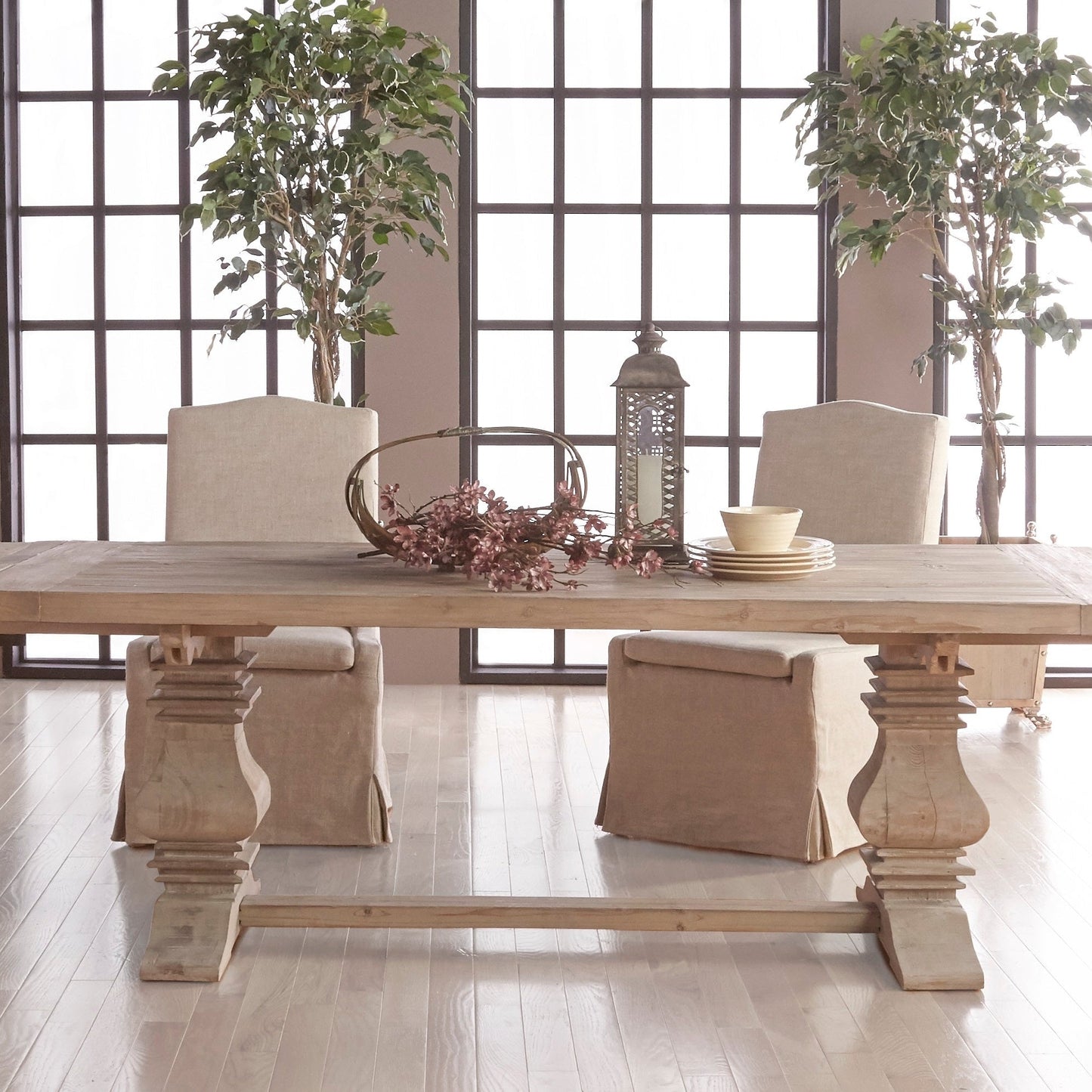 Chaise de salle à manger Colette avec housse, lot de 2