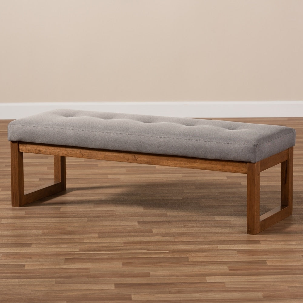 Banc contemporain rembourré en tissu par Baxton Studio