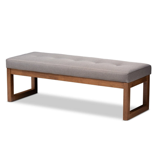 Banc contemporain rembourré en tissu par Baxton Studio