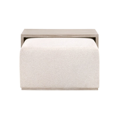 Table basse rembourrée à queue d'aronde