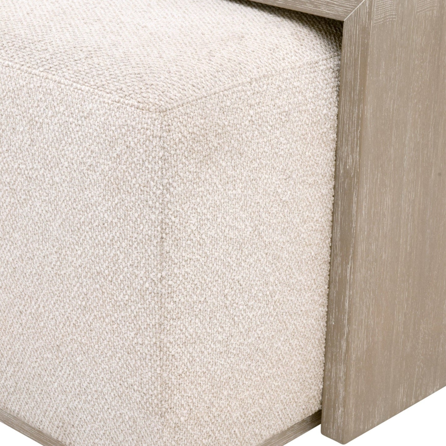 Table basse rembourrée à queue d'aronde