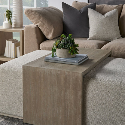 Table basse rembourrée à queue d'aronde