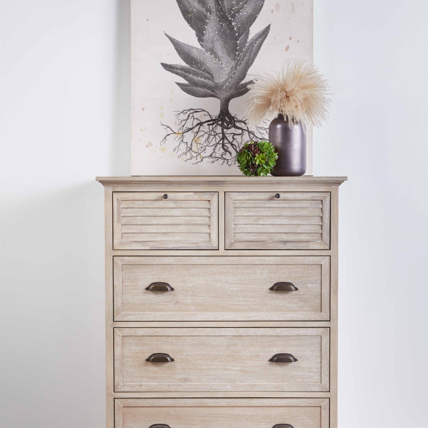 Commode haute à 5 tiroirs Eden